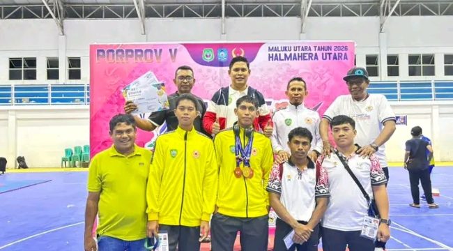 Harnudin Silayar dan Sugairil Sangaji di Porprov V Maluku Utara 2026.