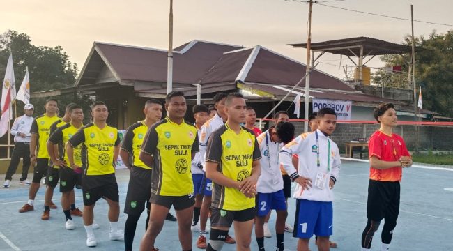 Tim sepak takraw Kabupaten Kepulauan Sula tunjukkan kelasnya di ajang Pekan Olahraga Provinsi (Porprov) V Maluku Utara 2026