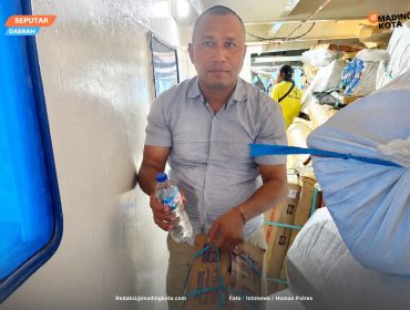 Dokumentasi Personel Unit Opsnal Satreskrim Polres Kepulauan Sula mengamankan barang bukti di KM Permata Obi. (Foto : Istimewa / Humas Polres)