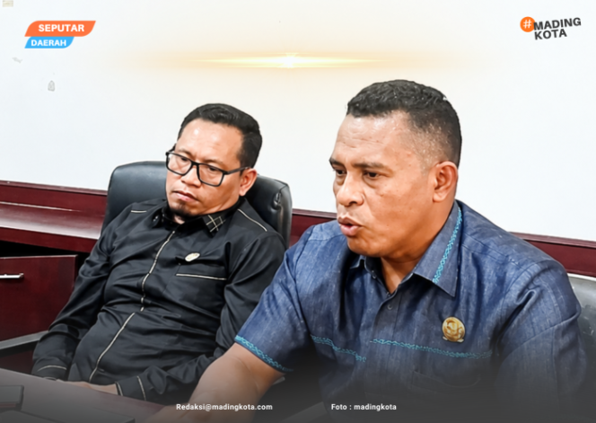 
					Ketua Komisi III DPRD Kabupaten Kepulauan Sula, Ramli Tidore dan Sekretaris Komisi III Moh. Ajwan Soamole (Foto / Madingkota)
